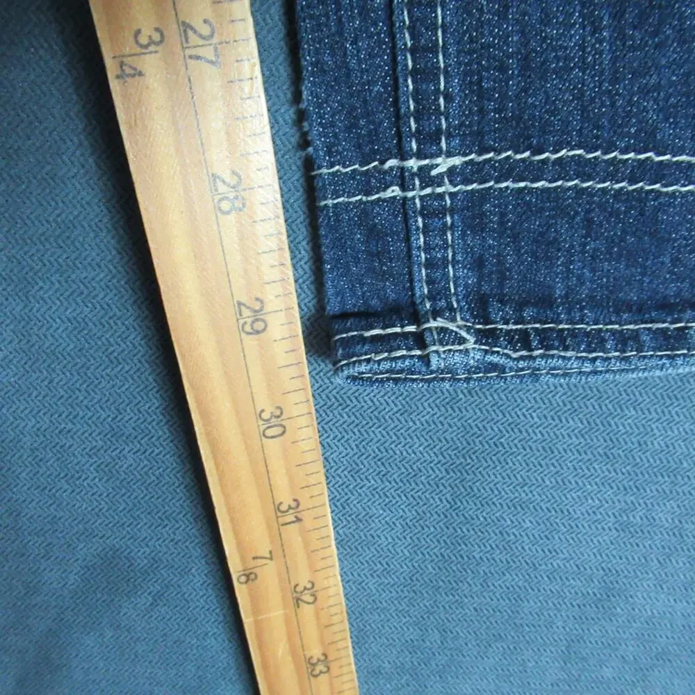 G TTON Jeans Womens Size 9 Blue Denim Pockets Big Stitch Western Cowgirl Moto